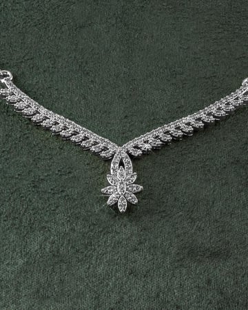 طقم مجوهرات فضية ناعمة 5 قطع