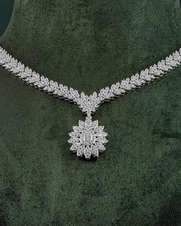 طقم مجوهرات مرصع بالزركون من 5 قطع راقية