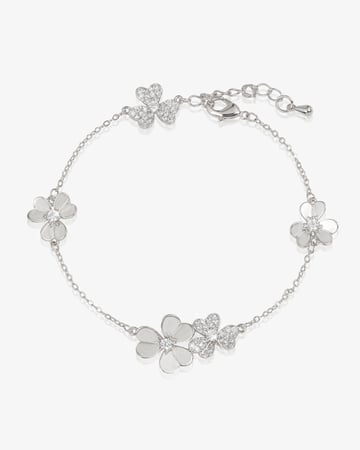 اسوارة الوردة الفضية تصميم ناعم