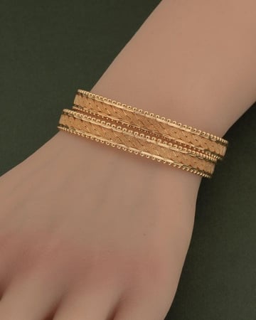 بناجر عريضة بلمعة الذهب للنساء / 2 حبة