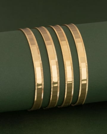 بناجر صب عريضة ببريق الذهب 2 حبة