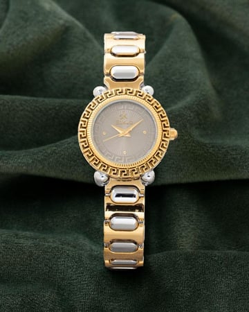 ساعة نسائية انيقة بلون ذهبي وفضي