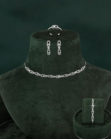 طقم زركون ناعم من خاتون® بلمعة الألماس