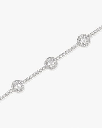 اسوارة فضية جذابة للنساء مرصعة بالزركون