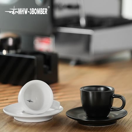 كوب إسبريسو 80مل بورسلان أسود mhw-3Bomber