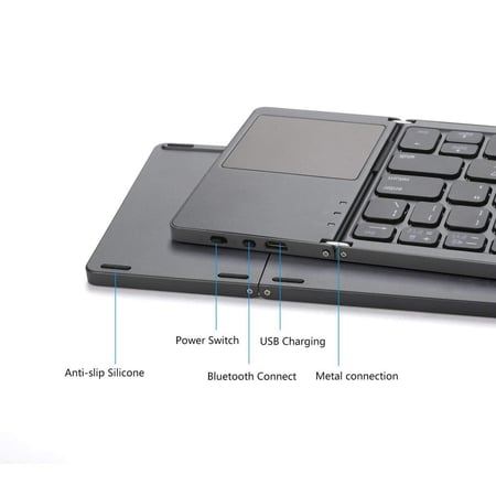 كيبورد محمول قابل للطي يعمل مع الهواتف والأجهزة اللوحية - Bluetooth Wireless Keyboard
