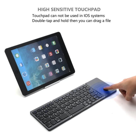 كيبورد محمول قابل للطي يعمل مع الهواتف والأجهزة اللوحية - Bluetooth Wireless Keyboard