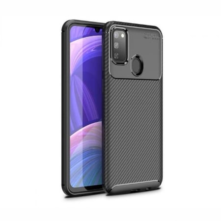 غطاء كفر حماية اسود كربون فايبر لجهاز جالكسي ام 30 اس - Galaxy M30S