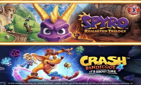 كراش بانديكوت وسبايرو (crash bandicoot + spyro