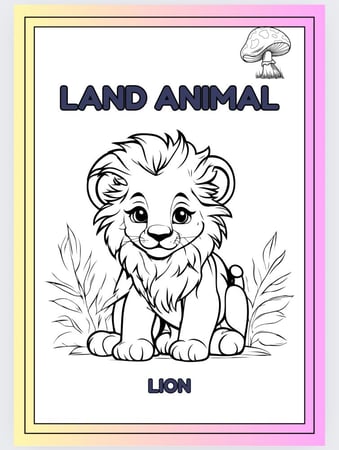 Land and sea animals coloring book