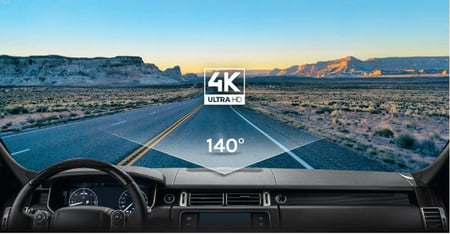 داش كام - كاميرا أمامية وخلفية للسيارة بدقة 4K من 70mai