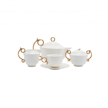 طقم شاي ( 53 قطعة ) صيني WHITE/53