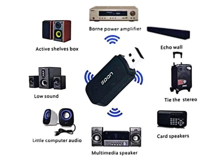 وصلة بلوتوث USB من SPON  محول لاسلكي لتشغيل الصوت TALYA STORE