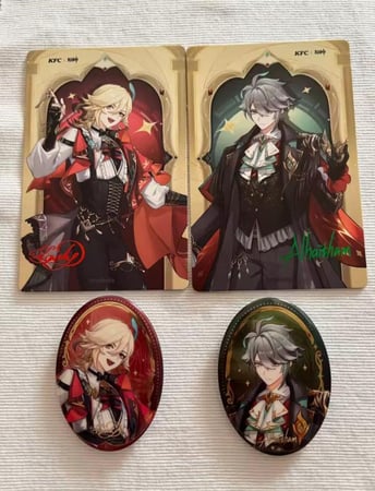 Genshin impact Official Merch miHoYo Badge Tickets Set - قنشن امباكت ميرش أصلية بنز وتيكت
