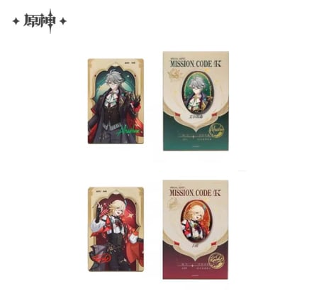 Genshin impact Official Merch miHoYo Badge Tickets Set - قنشن امباكت ميرش أصلية بنز وتيكت