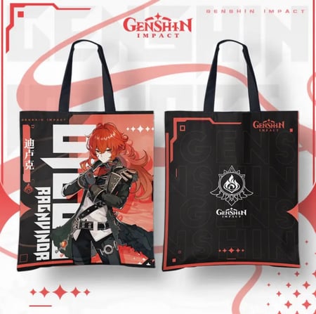 Diluc genshin impact totebag