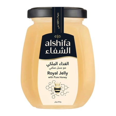 الغذاء الملكي في عسل الشفاء صافي - 250 جرام
