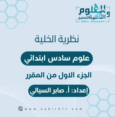 عرض بوربوينت نظرية الخلية علوم 6ب الجزء الاول من المقرر