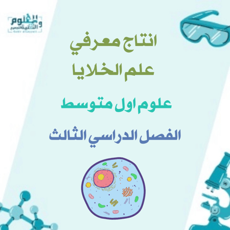إنتاج معرفي عالم الخلايا علوم أول متوسط الفصل الدراسي الثالث
