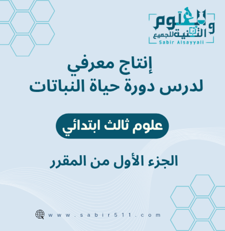 انتاج معرفي لدرس دورة حياة النباتات