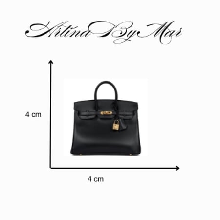 10 - Hermes Birkin Black Leather Bag