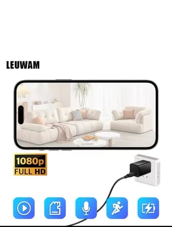 كاميرا مخفيه شكل -راس شاحن- صوت وصوره وتسجيل ومشاهده عن بعد