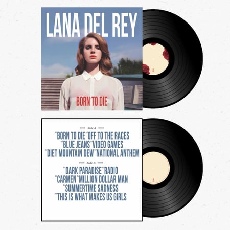 اسطوانة جرامافون لأجمل أغاني Lana Del Rey Born To Die