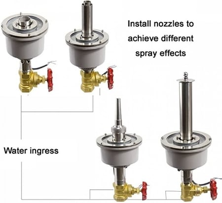 إنارة نافورة من ستانلس ستيل