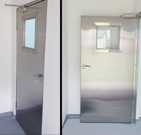 باب ستانلس ستيل 304 للمستشفيات والمطابخ – مقاس 210×90 سم – سماكة 1.5 مم