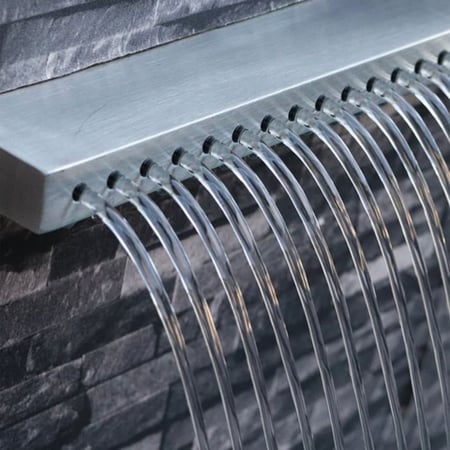 مصب شلال ستيل جداري - مغلق