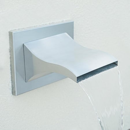 مصب شلال ستانلس ستيل 316 ستييل مقاوم للصدأ - 3 قطع (2×30 سم + 1×40 سم) - للمسابح والحدائق