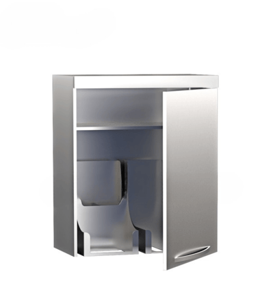 خزانة طبية جدارية استانلس ستيل | باب واحد بتصميم متين