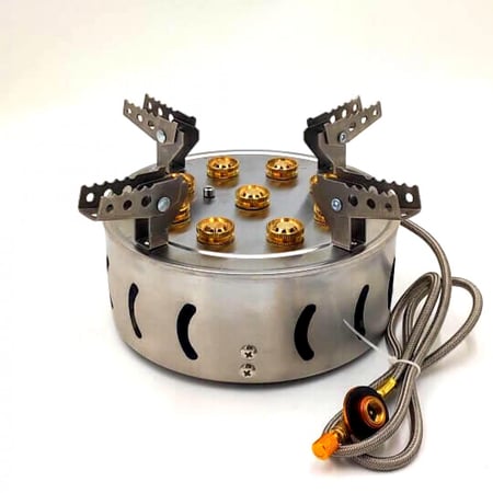 موقد البركان قابل للطي 9 عيون