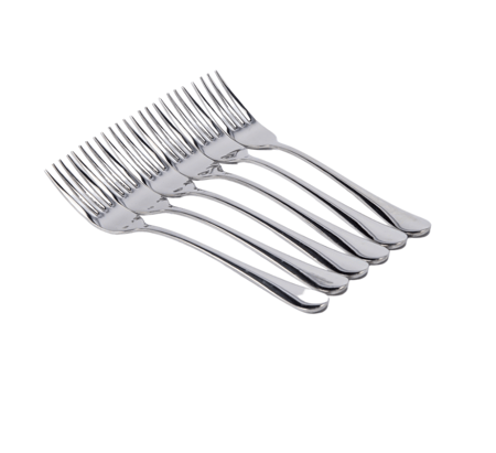 شوكة اكل استيل 6 قطع ثقيل