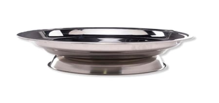 صحن كوزي 40 سم استيل هندي بقاعدة