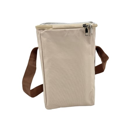 شنطة ترمس قماش بيج شفاف