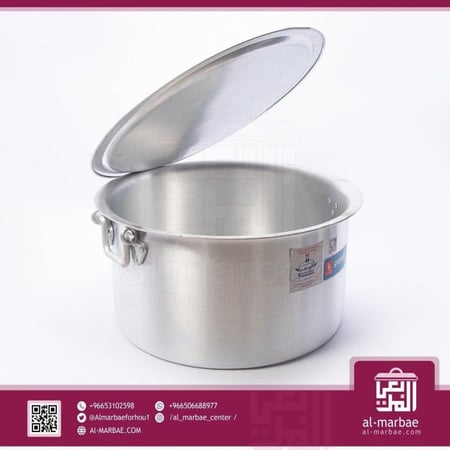 قدر المنيوم هندي غطاء مسطح رقم34