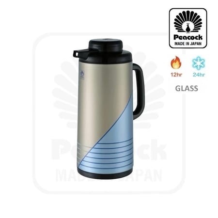 ترمس شاي ياباني 1.3 لتر ازرق / اسود(ضغاط)