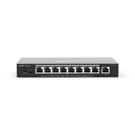سويتش POE من روجي RG-ES209GC-P: جهاز ذكي مُدار عبر السحاب بـ 9 منافذ
