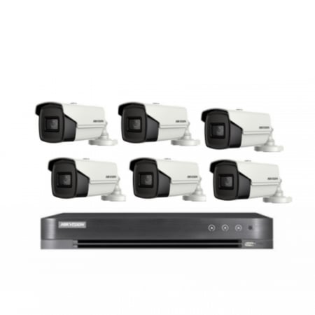 عدد 6 كاميرات 8 ميجـا - خارجية رؤية ليلية 60 متر  مع جهاز تسجيل 8 قنوات (HD)