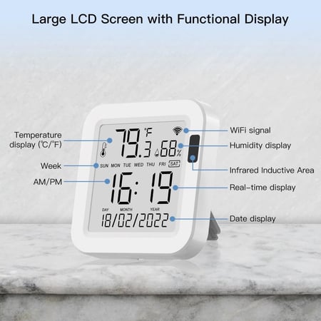 جهاز ذكي لاستشعار درجة الحرارة والرطوبة يعمل بالواي فاي من تويا