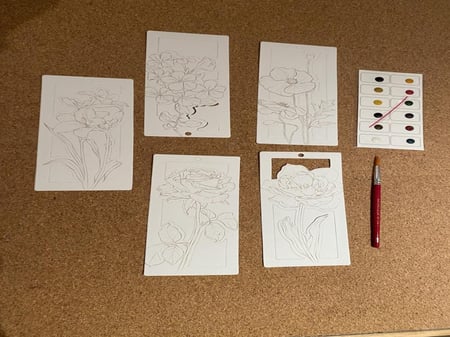 فواصل كتب للتلوين (مجموعة الورد الكاملة)