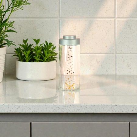 مرطبان زجاج 2 لتر رمادي