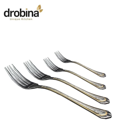 طقم ملاعق 30 قطعة ذهبي drobina