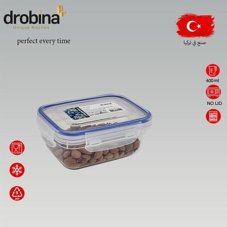 حافظة طعام تركي drobina مستطيل 400 مل