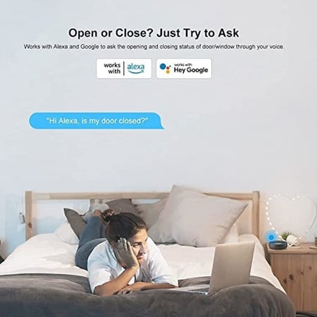 مستشعر نافذة والباب اللاسلكي - ابيض