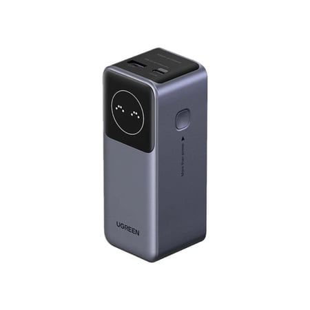 يوجرين -شاحن متنقل نيكسود بشاشة ديجيتال ذكية بسعة 12000 مللي أمبير وبقوة 100 واط - رمادي