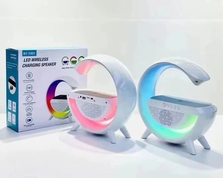 مكبر صوت بلوتوث مع LED قابل للشحن اللاسلكي