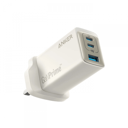 شاحن جداري انكر بتقنية جان برايم بقوة 65 واط و 3 منافذ - أسود