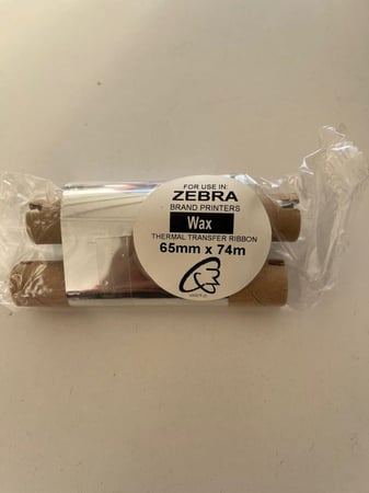 شريط ريبون زيبرا RIBBON ZEBRA FOR PRINTER GK420T 65mm X 74MM